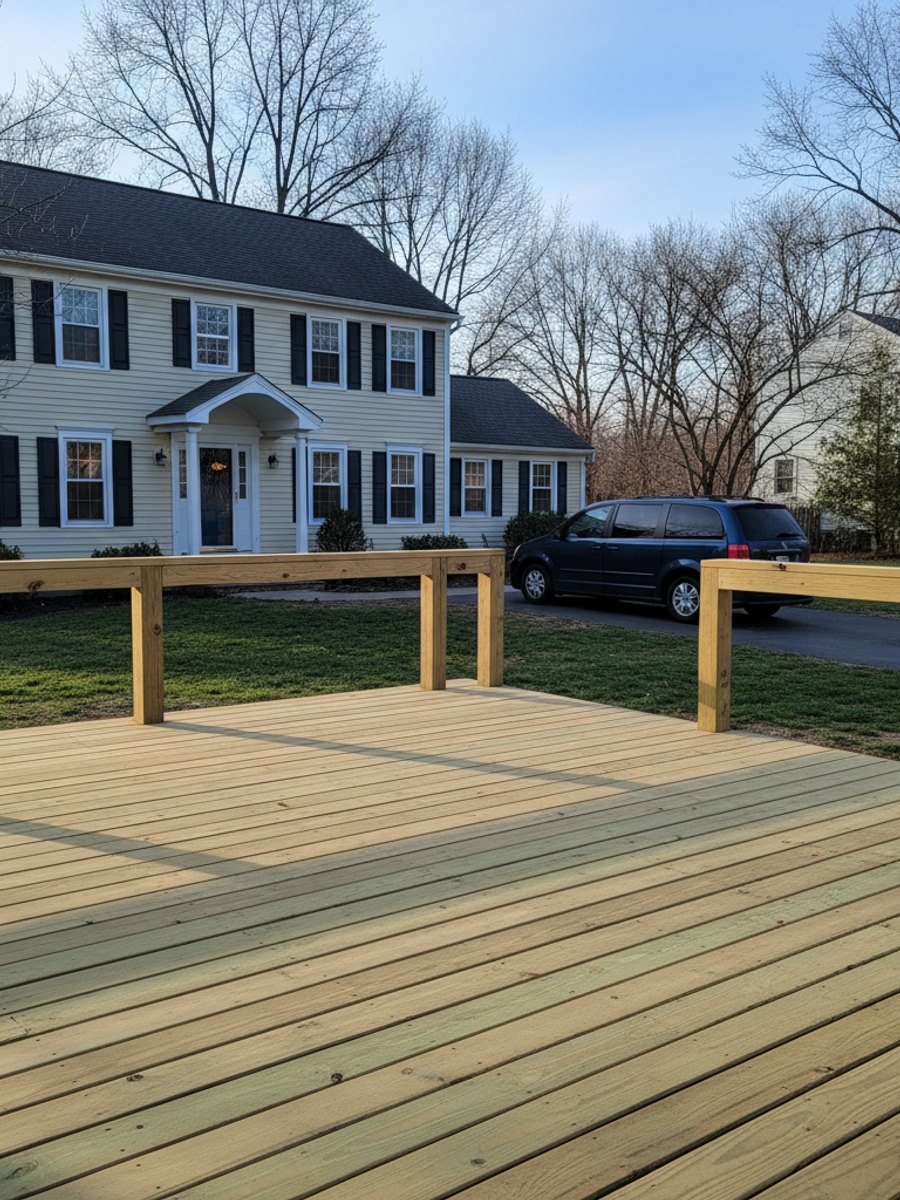 Summit Deck Co crew working on a home