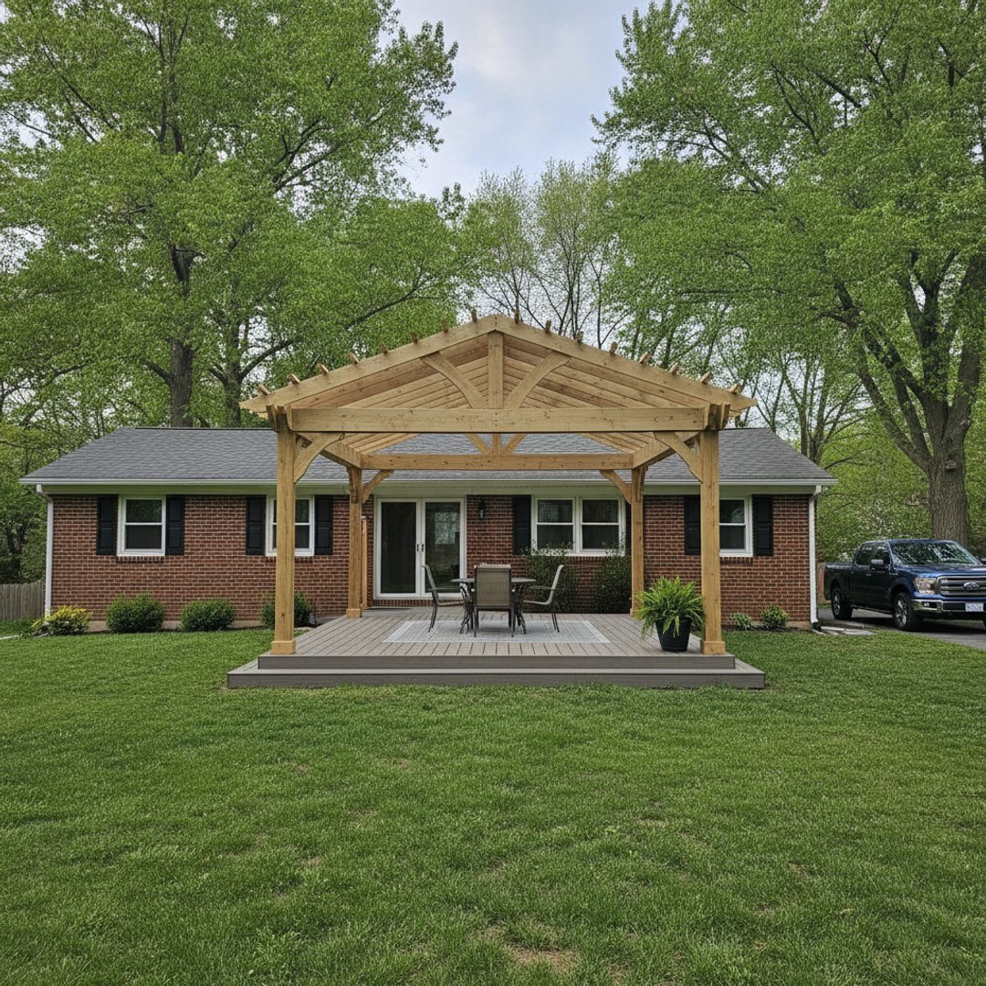 Custom Deck Design completed by Summit Deck Co in Endicott, NY